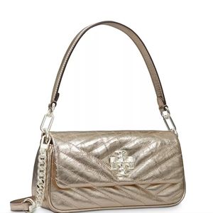 Tory Burch - Kira Chevron Metallic Small Flap Shoulder Bag